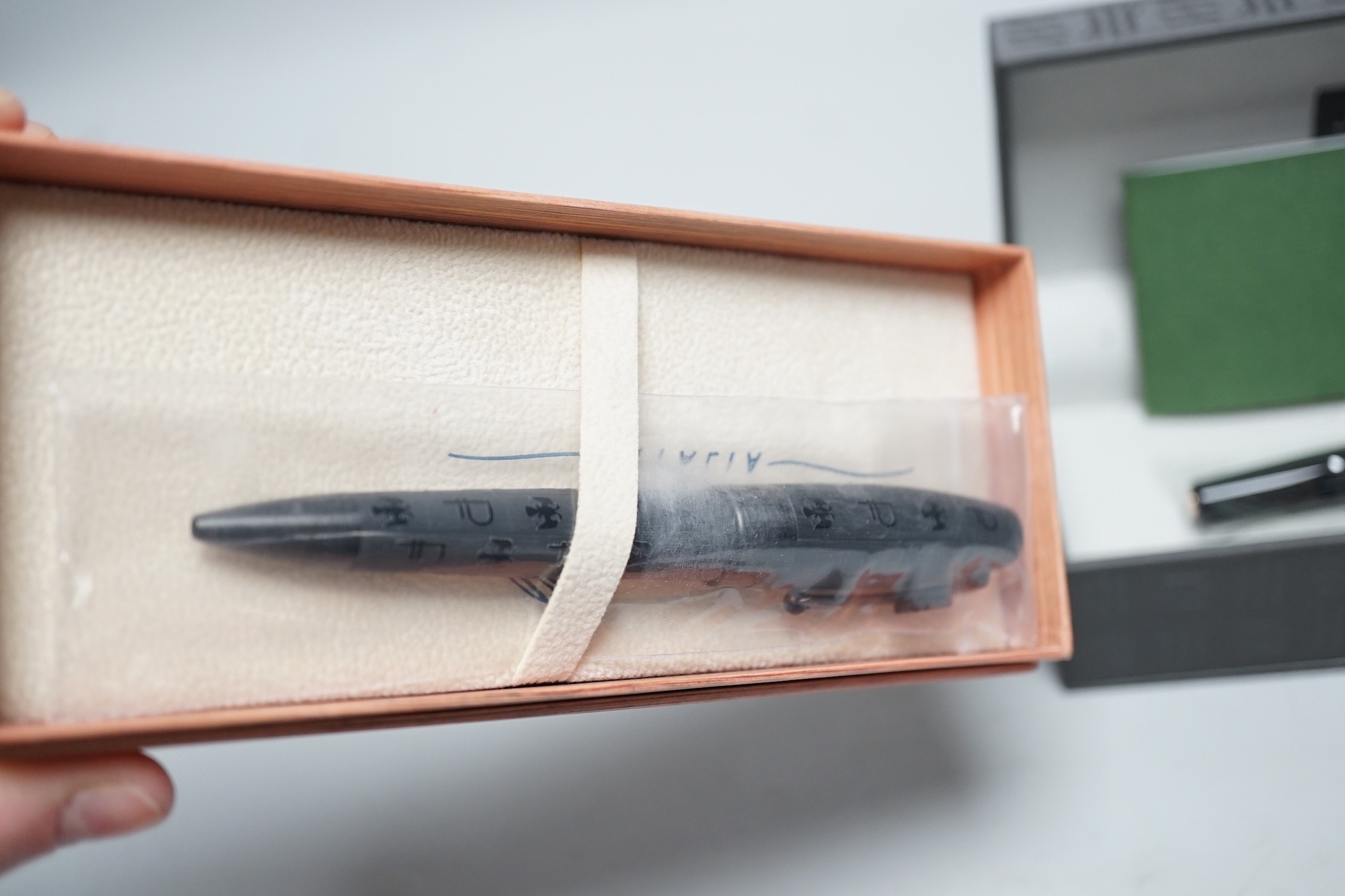 A Montegrappa Fortuna fountain pen and Ruble ball point pen, cased